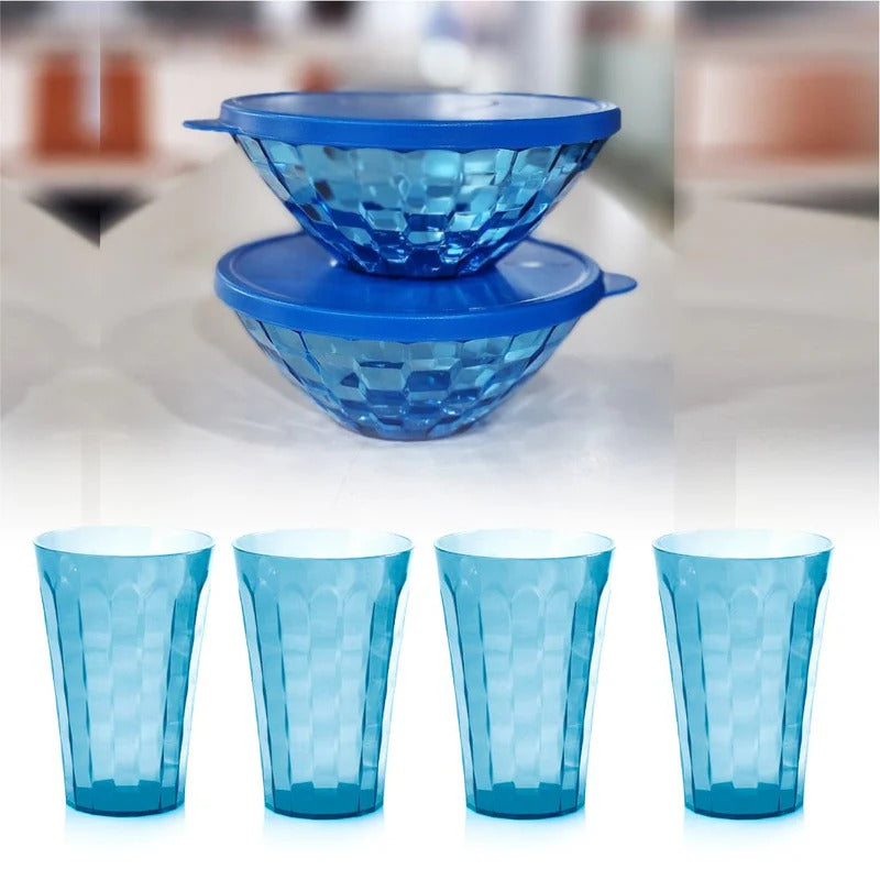 PRISM BOWL 500ml Set of 2 + PRISM TUMBLERS 475ml Set of 4