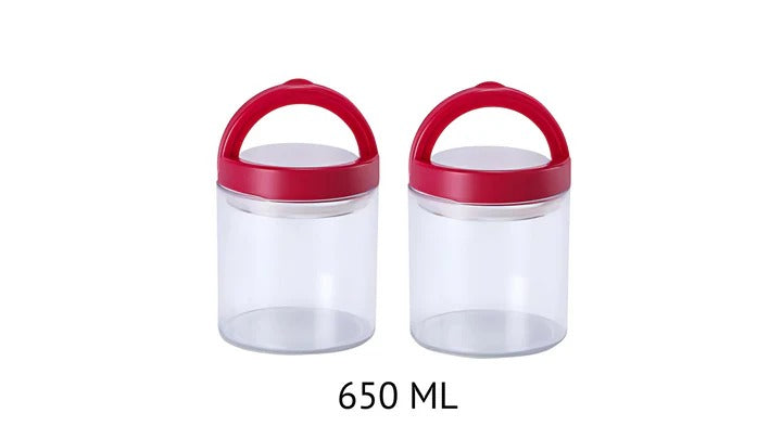 CLEAR ROUND SNAP HINGE CONTAINER 650 ML