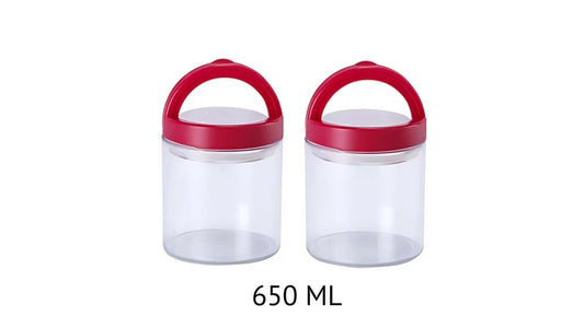CLEAR ROUND SNAP HINGE CONTAINER 650 ML