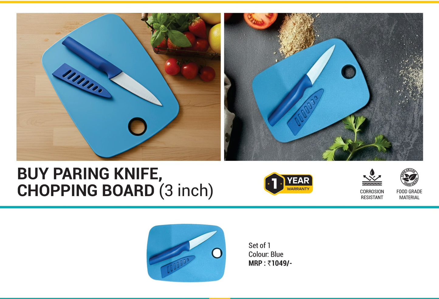 20% OFF - AIRLOCK - PARING KNIFE WITH CHOPPING BOARD