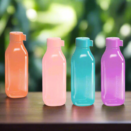 TUPPERWARE ECO  1L SQUARE BOTTLE (4 PCS)