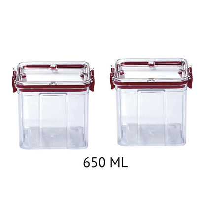 CLEAR SQUARE CONTAINEER– 650ML