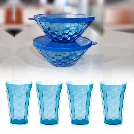 PRISM BOWL 500ml Set of 2 + PRISM TUMBLERS 475ml Set of 4